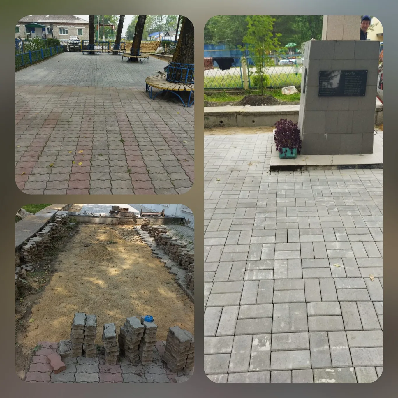 В МОБУ Ушумунской СОШ произведены ремонтные работы, по укладке тротуарной плитки